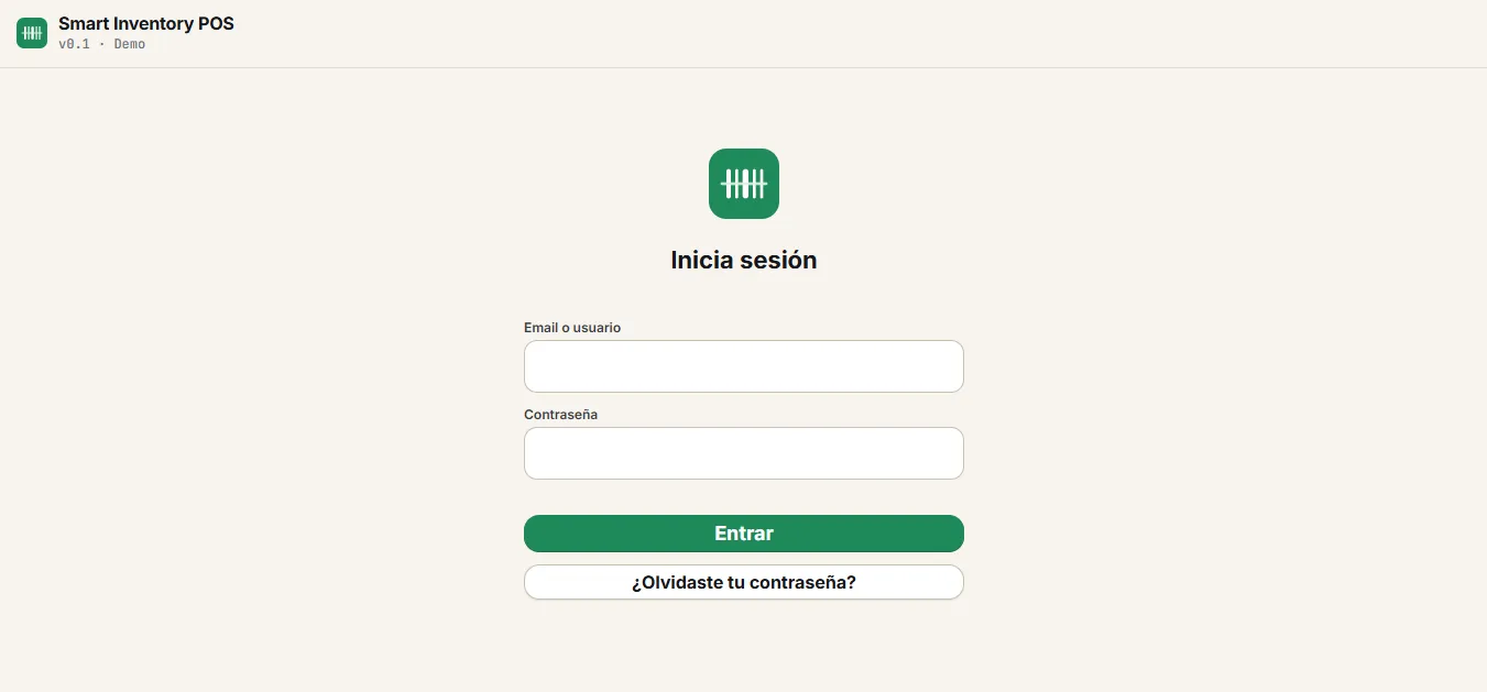 Smart Inventory POS — screen 1